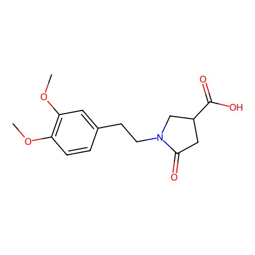 1-[2-(3,4-Dimethoxyphenyl)ethyl]-5-oxopyrrolidine-3-carboxylic acid structure