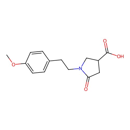 1-[2-(4-Methoxyphenyl)ethyl]-5-oxopyrrolidine-3-carboxylic acid structure