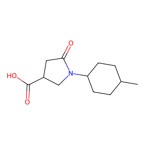 1-(4-Methylcyclohexyl)-5-oxopyrrolidine-3-carboxylic acid structure