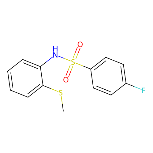 4-fluoro-N-[2-(methylsulfanyl)phenyl]benzenesulfonamide structure