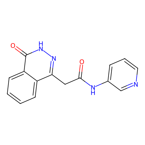 2-(4-oxo-3,4-dihydrophthalazin-1-yl)-N-(pyridin-3-yl)acetamide structure