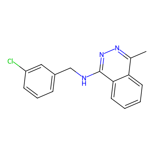N-[(3-chlorophenyl)methyl]-4-methylphthalazin-1-amine structure