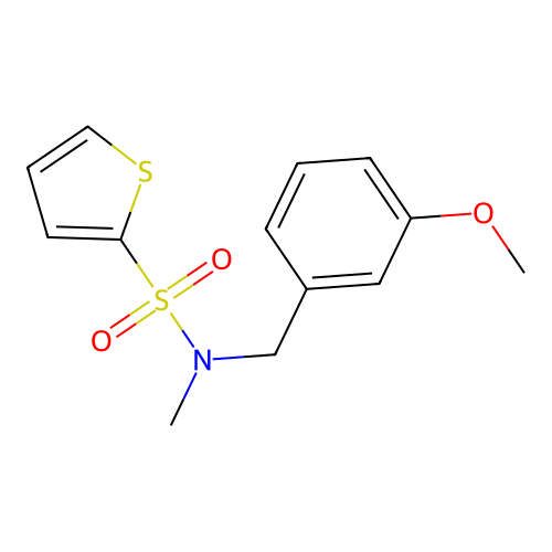 N-[(3-methoxyphenyl)methyl]-N-methylthiophene-2-sulfonamide structure