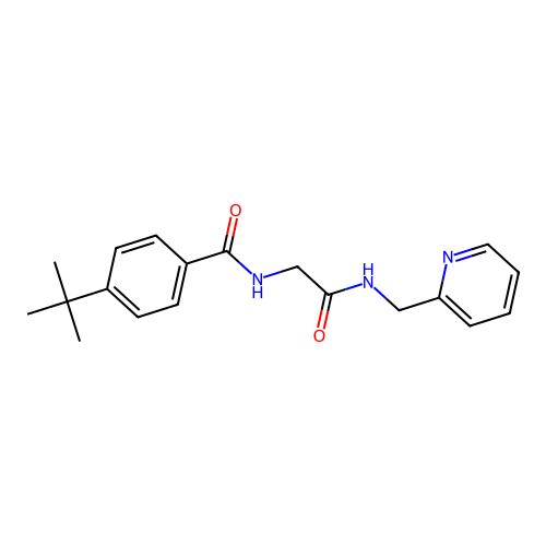 4-tert-butyl-N-[2-oxo-2-(pyridin-2-ylmethylamino)ethyl]benzamide structure