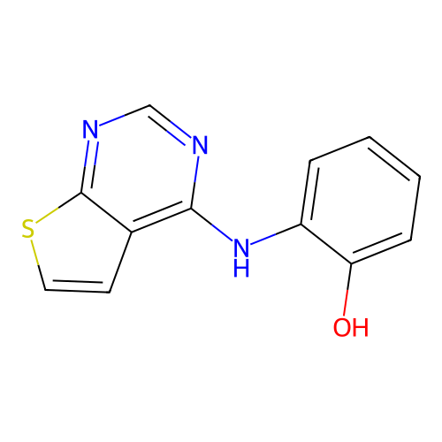 Phenol, 2-(thieno[2,3-d]pyrimidin-4-ylamino)- structure