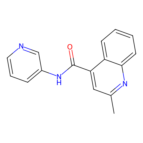 2-methyl-N-(pyridin-3-yl)quinoline-4-carboxamide structure