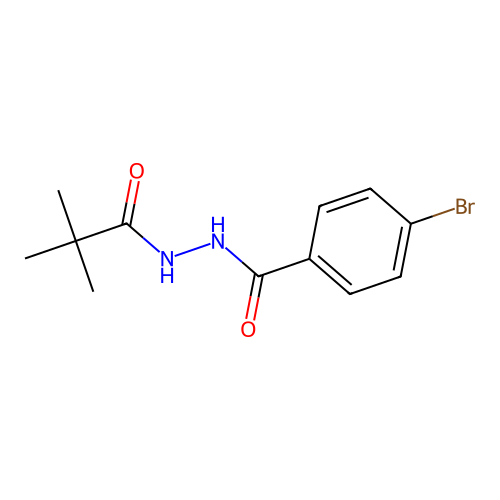 4-bromo-N'-(2,2-dimethylpropanoyl)benzohydrazide structure