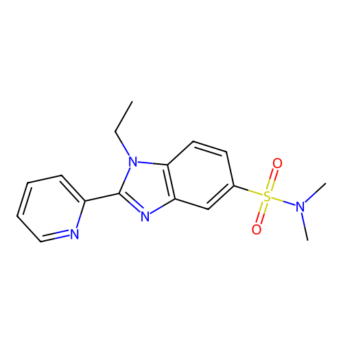 1-Ethyl-N,N-dimethyl-2-(pyridin-2-yl)-1H-benzo[d]imidazole-5-sulfonamide structure