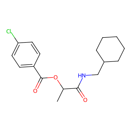 [1-(Cyclohexylmethylamino)-1-oxopropan-2-yl] 4-chlorobenzoate structure