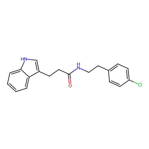 N-[2-(4-chlorophenyl)ethyl]-3-(1H-indol-3-yl)propanamide structure