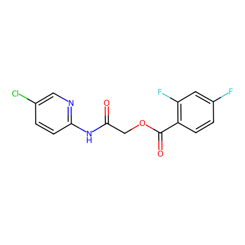 [2-[(5-Chloropyridin-2-yl)amino]-2-oxoethyl] 2,4-difluorobenzoate structure