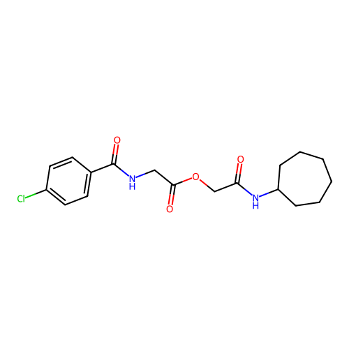 [2-(Cycloheptylamino)-2-oxoethyl] 2-[(4-chlorobenzoyl)amino]acetate structure