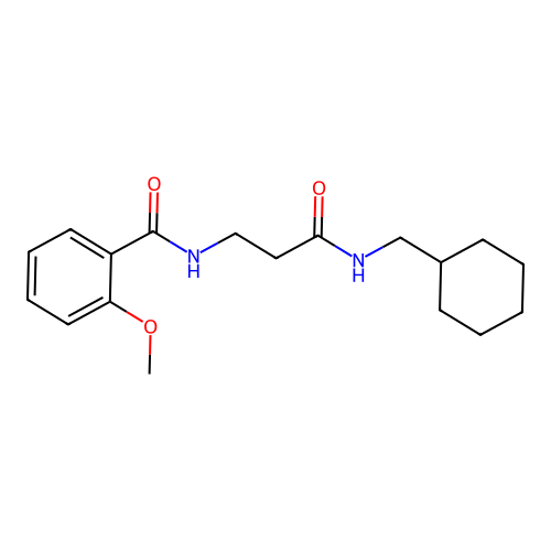 N-[3-(cyclohexylmethylamino)-3-oxopropyl]-2-methoxybenzamide structure