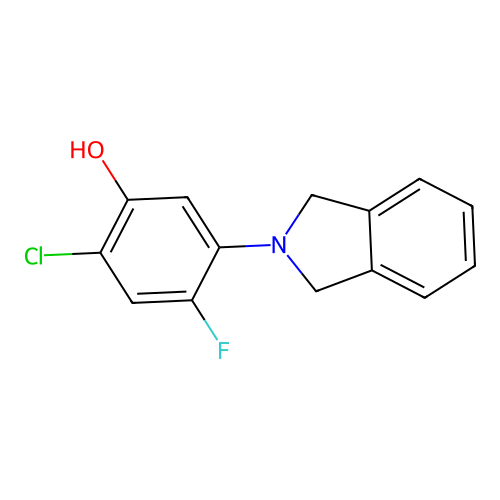 2-Chloro-5-(1,3-dihydro-2H-isoindol-2-yl)-4-fluorobenzenol structure