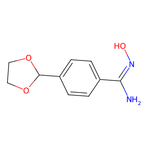 4-(1,3-Dioxolan-2-yl)-N'-hydroxy-benzenecarboximidamide structure