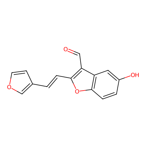 2-[2-(Furan-3-yl)ethenyl]-5-hydroxy-1-benzofuran-3-carbaldehyde structure