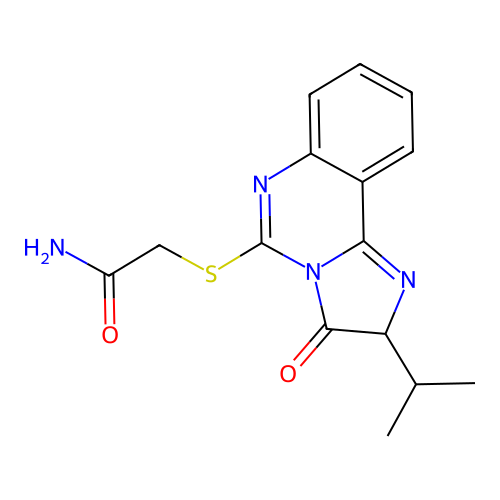 2-{[3-oxo-2-(propan-2-yl)-2H,3H-imidazo[1,2-c]quinazolin-5-yl]sulfanyl}acetamide structure
