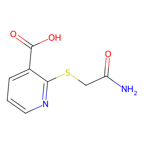 2-[(Carbamoylmethyl)sulfanyl]pyridine-3-carboxylic acid structure