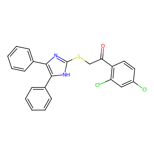 1-(2,4-dichlorophenyl)-2-[(4,5-diphenyl-1H-imidazol-2-yl)sulfanyl]ethanone structure