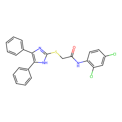 N-(2,4-dichlorophenyl)-2-[(4,5-diphenyl-1H-imidazol-2-yl)sulfanyl]acetamide structure