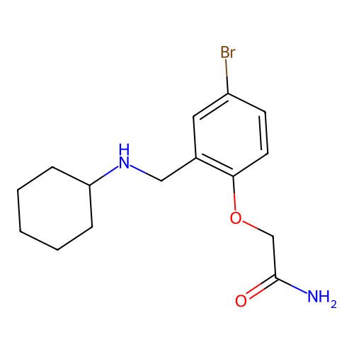 2-{4-Bromo-2-[(cyclohexylamino)methyl]phenoxy}acetamide structure