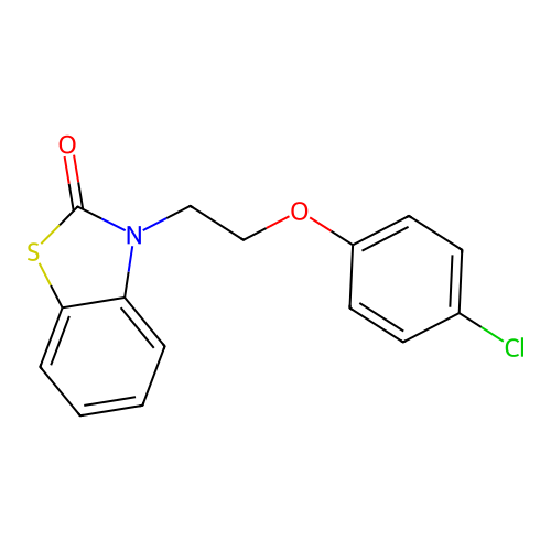 3-[2-(4-chlorophenoxy)ethyl]-1,3-benzothiazol-2(3H)-one structure