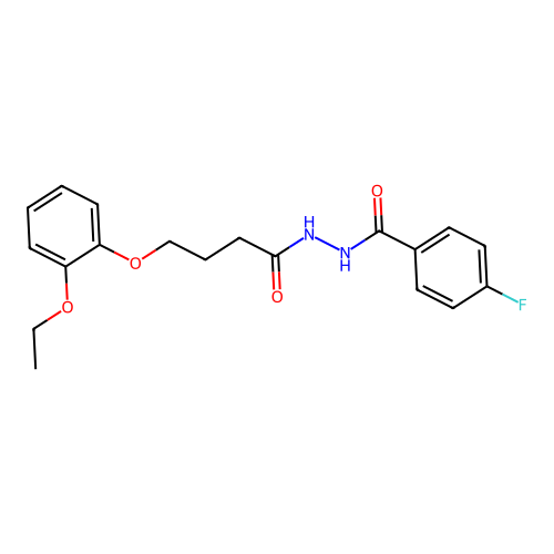 N'-[4-(2-ethoxyphenoxy)butanoyl]-4-fluorobenzohydrazide structure
