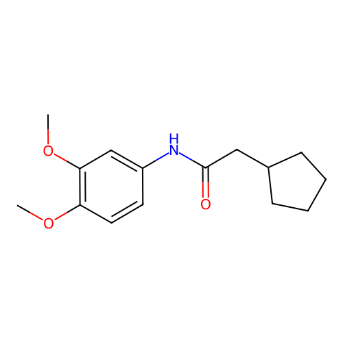 2-cyclopentyl-N-(3,4-dimethoxyphenyl)acetamide structure