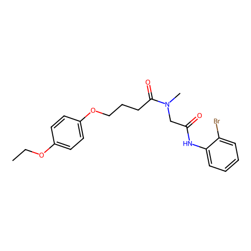 N-[2-(2-bromoanilino)-2-oxoethyl]-4-(4-ethoxyphenoxy)-N-methylbutanamide structure