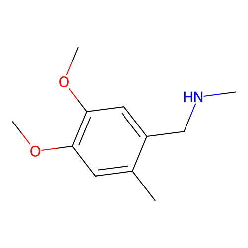 N-(4,5-dimethoxy-2-methylbenzyl)-N-methylamine structure