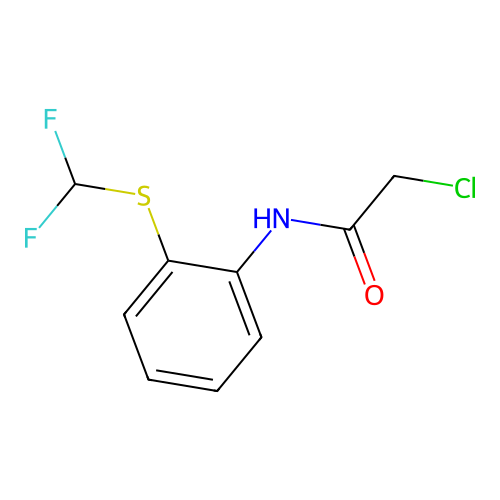 2-chloro-N-{2-[(difluoromethyl)sulfanyl]phenyl}acetamide structure