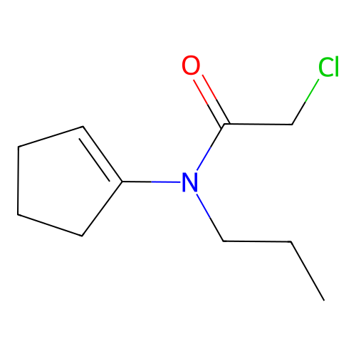2-chloro-N-cyclopent-1-en-1-yl-N-propylacetamide structure