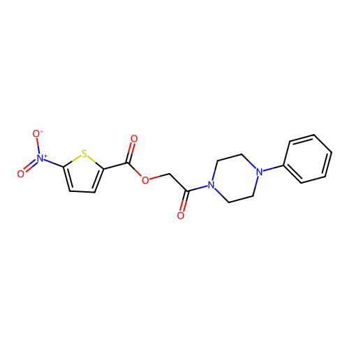 [2-Oxo-2-(4-phenylpiperazin-1-yl)ethyl] 5-nitrothiophene-2-carboxylate structure