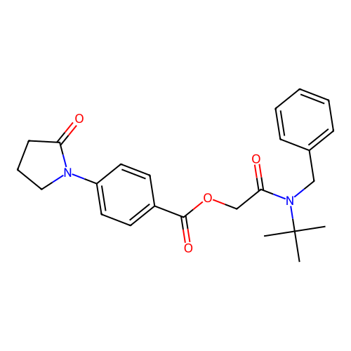 [2-[Benzyl(tert-butyl)amino]-2-oxoethyl] 4-(2-oxopyrrolidin-1-yl)benzoate structure