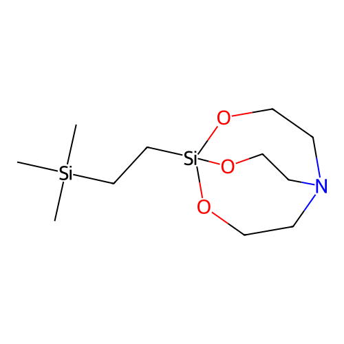 Trimethyl-[2-(4,6,11-trioxa-1-aza-5-silabicyclo[3.3.3]undecan-5-yl)ethyl]silane structure