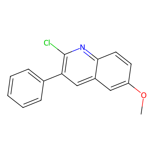 2-Chloro-6-methoxy-3-phenylquinoline structure