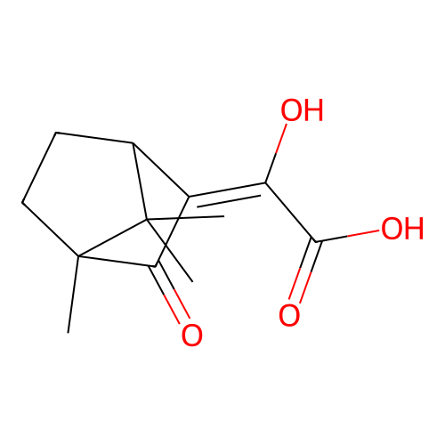 2-(3-Hydroxy-4,7,7-trimethylbicyclo[2.2.1]hept-2-en-2-yl)-2-oxoacetic acid structure