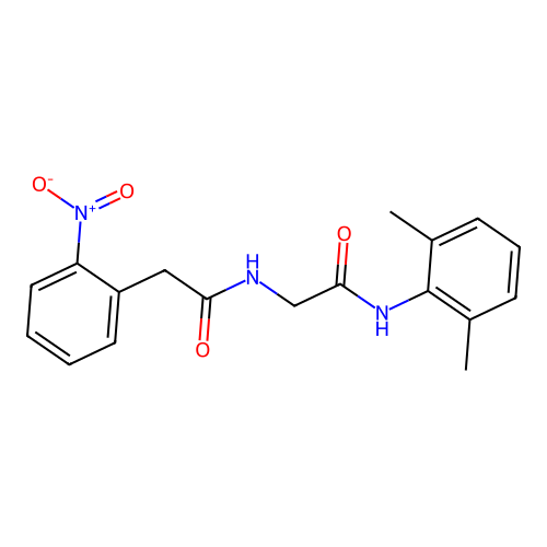 N-[2-(2,6-dimethylanilino)-2-oxoethyl]-2-(2-nitrophenyl)acetamide structure