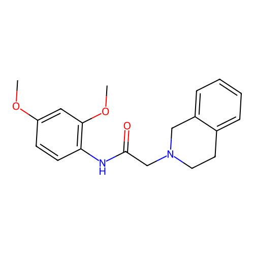 2-(3,4-dihydro-2(1H)-isoquinolinyl)-N-(2,4-dimethoxyphenyl)acetamide structure