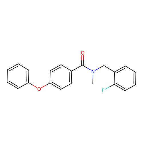 N-[(2-fluorophenyl)methyl]-N-methyl-4-phenoxybenzamide structure