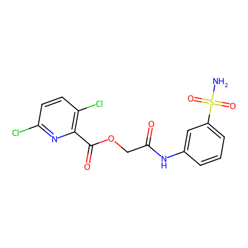 [(3-Sulfamoylphenyl)carbamoyl]methyl 3,6-dichloropyridine-2-carboxylate structure