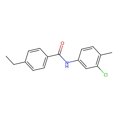 N-(3-chloro-4-methylphenyl)-4-ethylbenzamide structure