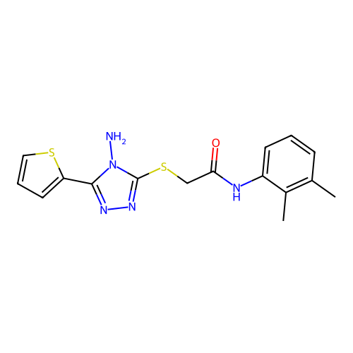 2-{[4-amino-5-(thiophen-2-yl)-4H-1,2,4-triazol-3-yl]sulfanyl}-N-(2,3-dimethylphenyl)acetamide structure
