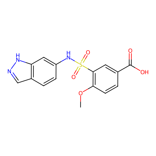 3-(1H-indazol-6-ylsulfamoyl)-4-methoxybenzoic acid structure