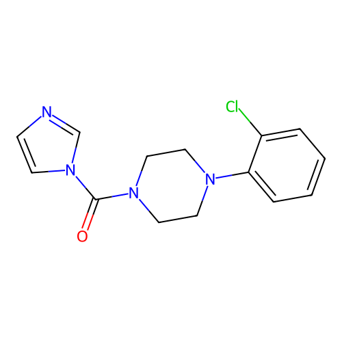 [4-(2-chlorophenyl)piperazin-1-yl](1H-imidazol-1-yl)methanone structure