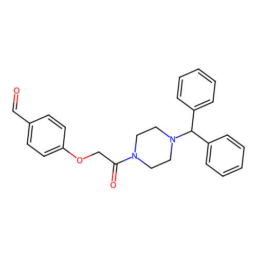 4-[2-(4-Benzhydrylpiperazin-1-yl)-2-oxoethoxy]benzaldehyde structure