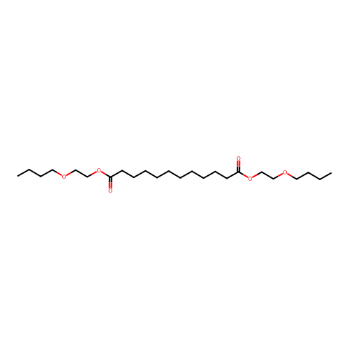 Bis(2-butoxyethyl) dodecanedioate structure