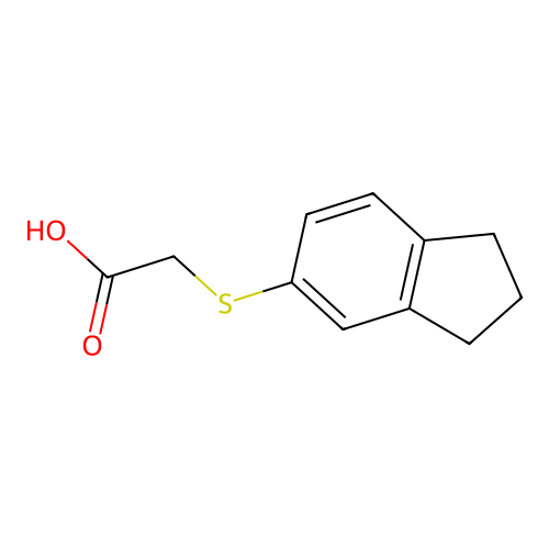 2-(2,3-dihydro-1H-inden-5-ylsulfanyl)acetic Acid structure