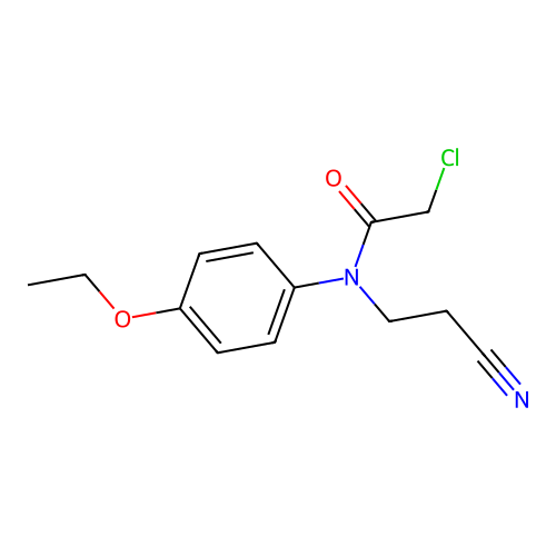2-chloro-N-(2-cyanoethyl)-N-(4-ethoxyphenyl)acetamide structure