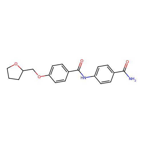 4-[[4-(Oxolan-2-ylmethoxy)benzoyl]amino]benzamide structure